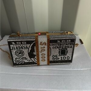 Elegant Black and Gold Clutch Bag